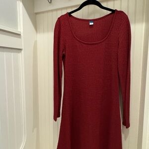 Old Navy Red Long Sleeve Dress